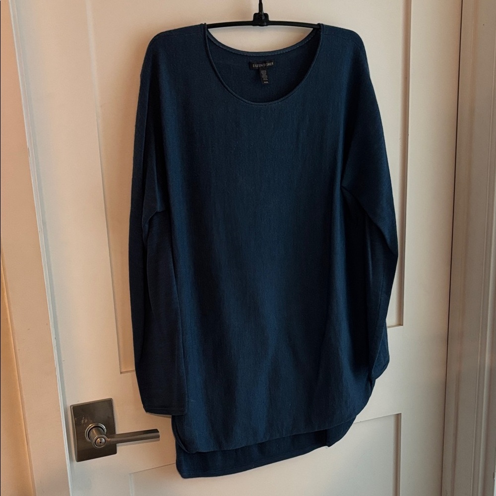 Eileen Fisher Merino Wool Blue Sweater